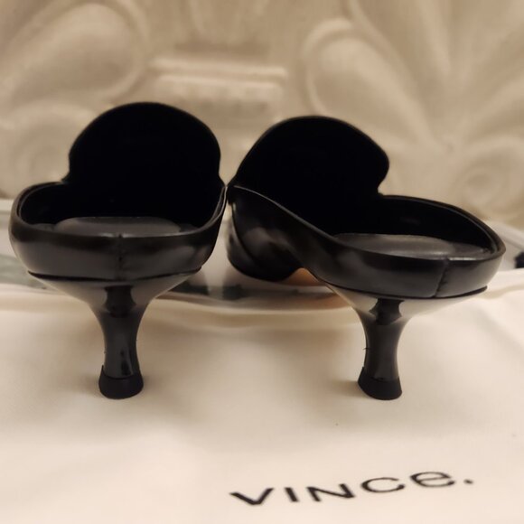 Vince Black Leather "Samy" Mules. NIB with Dust bag. Size 5.5 - Picture 8 of 13